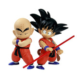 Classic DragonBall Figures Goku and Krillin.