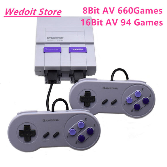 8bit/16 Bit Console with over 94/660 Built-in Super Nintendo Games