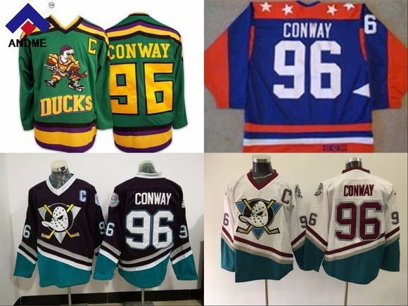 Mighty Ducks Movie #96 Charlie Conway Ice Hockey Jersey, All Versions!!