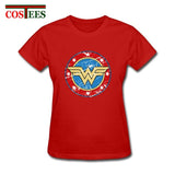 Vintage Fashion Wonder woman t shirt femme tshirt power women's T-Shirt Princess Leia Rebel Tee Shirt camisetas Female Retro Tee