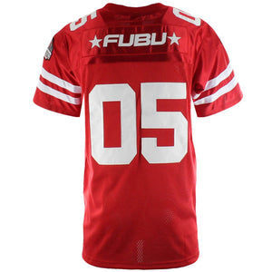 Mens #05 Fubu Black and Red Throwback Jersey Stitched S-4XL