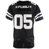 Mens #05 Fubu Black and Red Throwback Jersey Stitched S-4XL