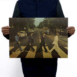 Legendary Wall Poster of The Beatles Crossing The Road
